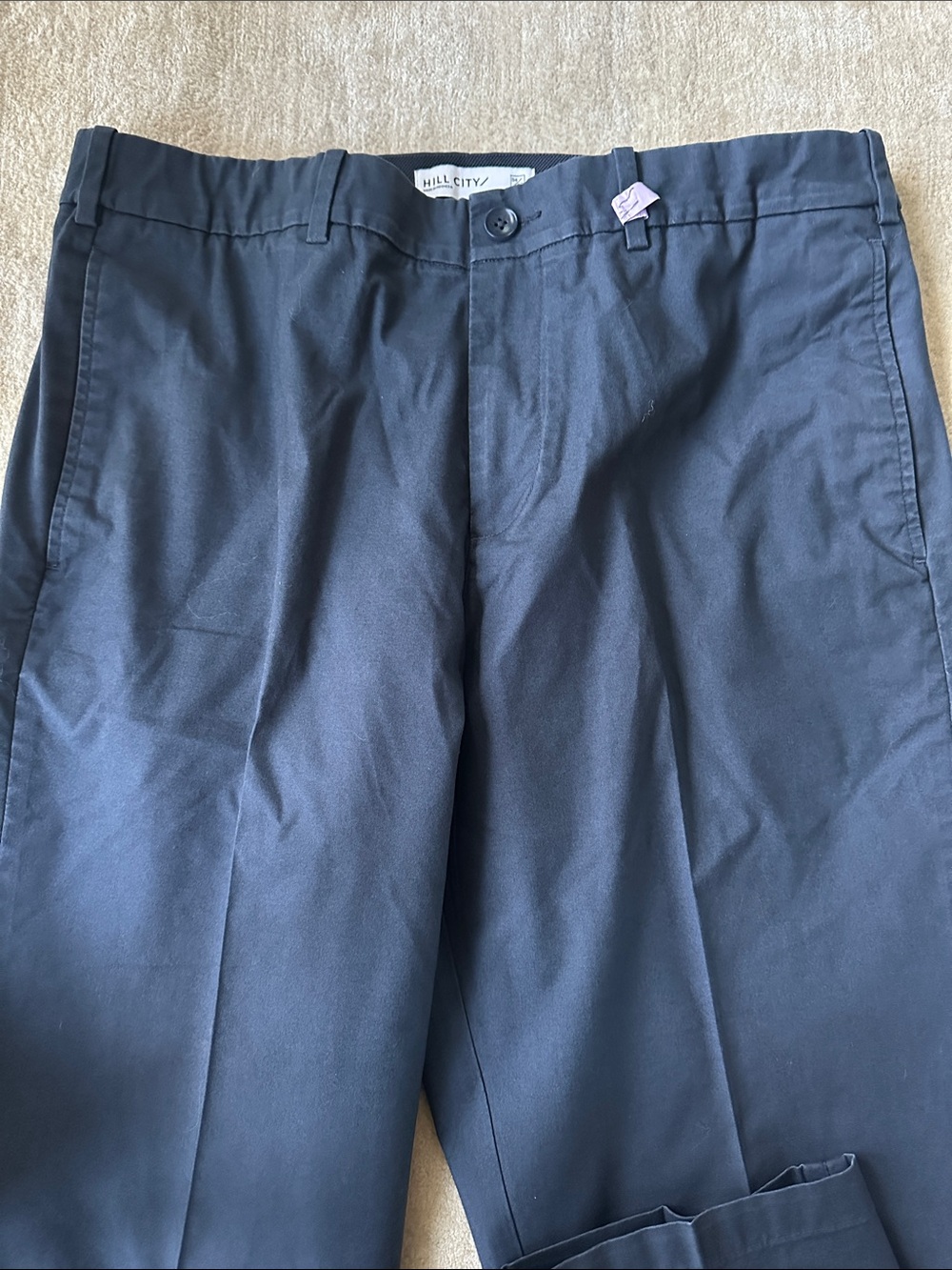 Men's Navy Chino Pants - Classic Straight Fit